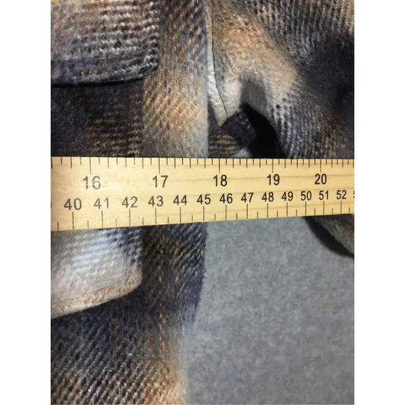 Womens Joie Coat Jacket Plaid Thick Wool Blend Tie Waist Pea Coat Winter Fashion - Picture 5 of 7